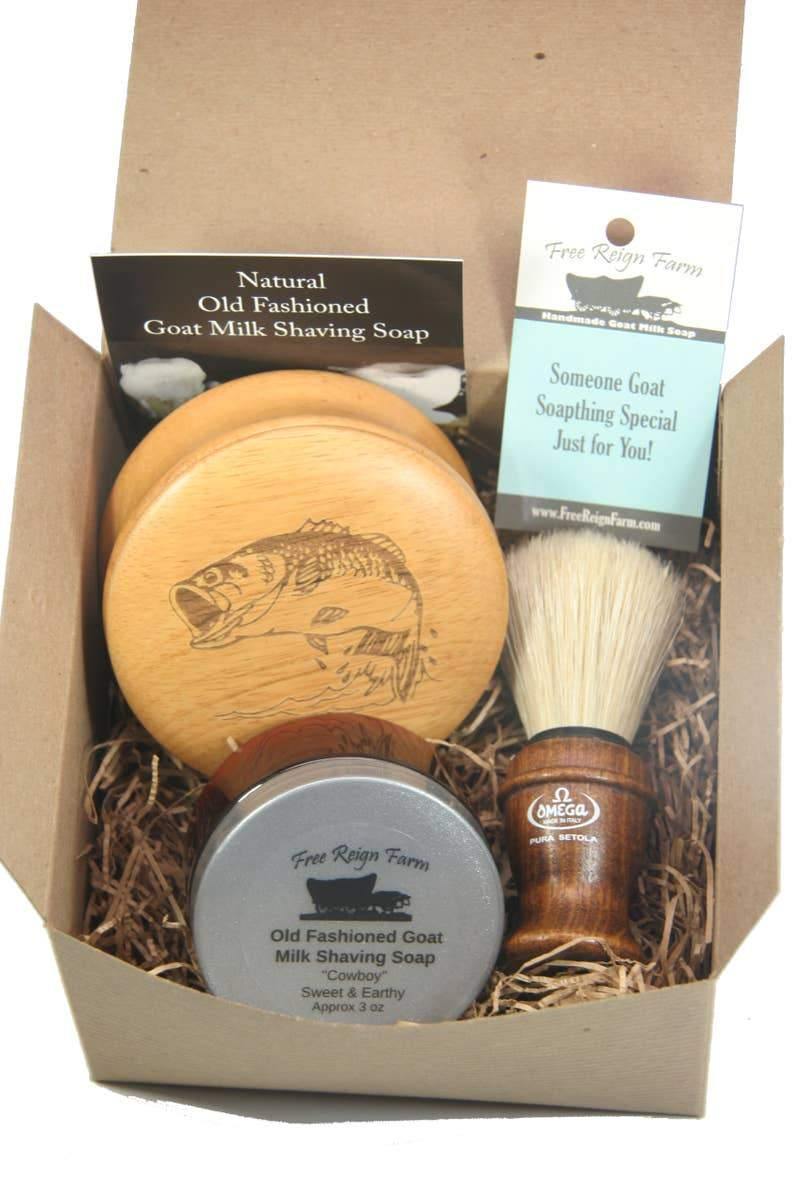 Men's Goat Milk Shaving Soap Gift Set | Fruit of the Vine Boutique 