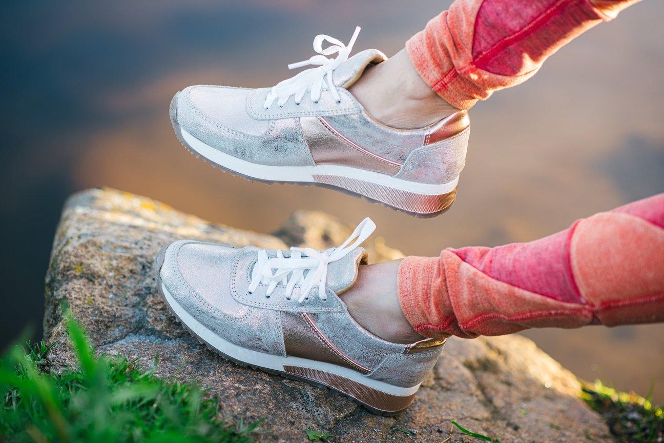 Holly Sneakers in Rose Gold | CoFi Leathers | Fruit of the Vine Boutique 