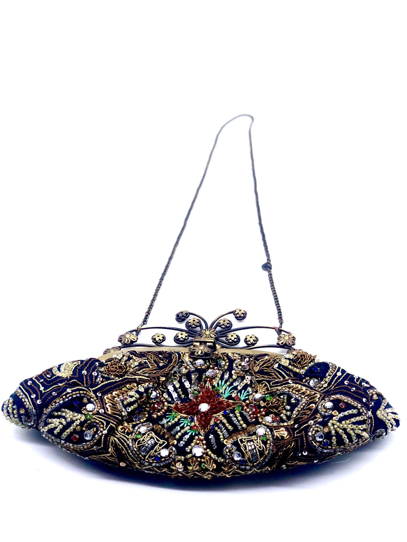 German Fuentes Black-Multi Evening Bag | Fruit of the Vine Boutique 