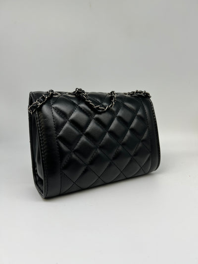 Black Crossbody Clutch back view.