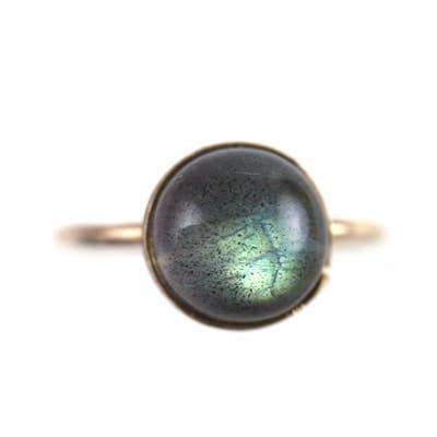 Large Labradorite Ring in Goldfill - Fruit of the Vine