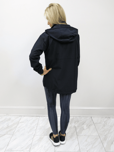 Mono B anorak jacket full back view paired with mono b leggings.