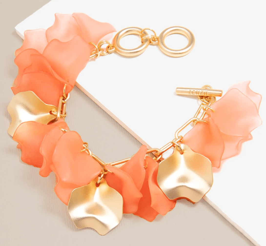 Sheer Petals Chain Bracelet | Fruit of the Vine Boutique 