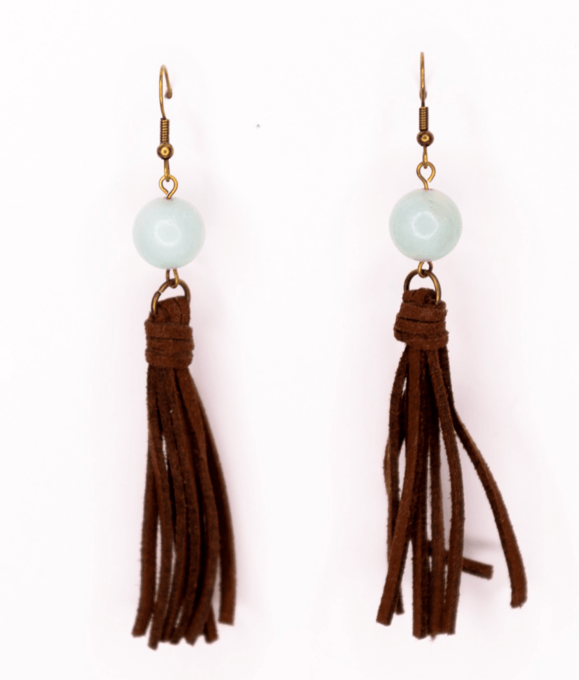 Taylor Amazonite Tassel Earring | Fruit of the Vine Boutique 