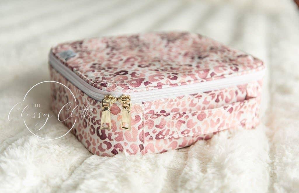 Mega Makeup Case in Rose Gold Leopard | Fruit of the Vine Boutique 