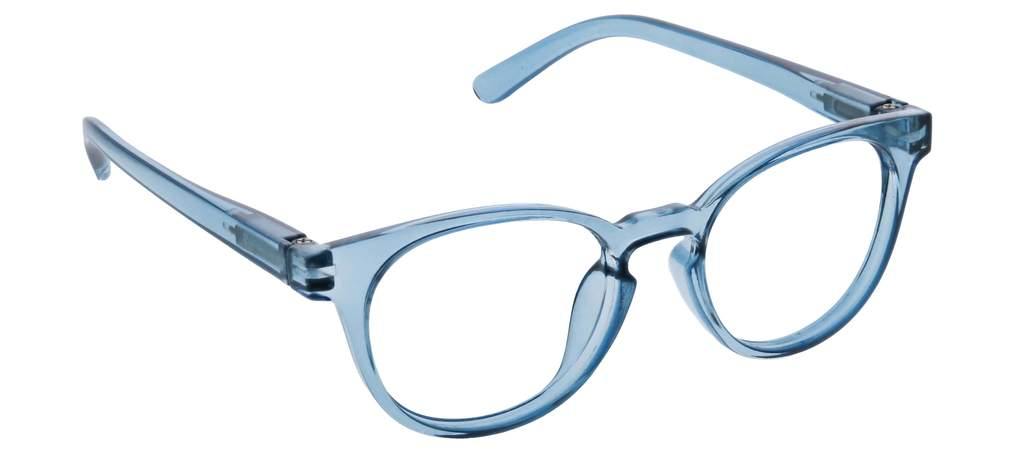 Blue frame glasses