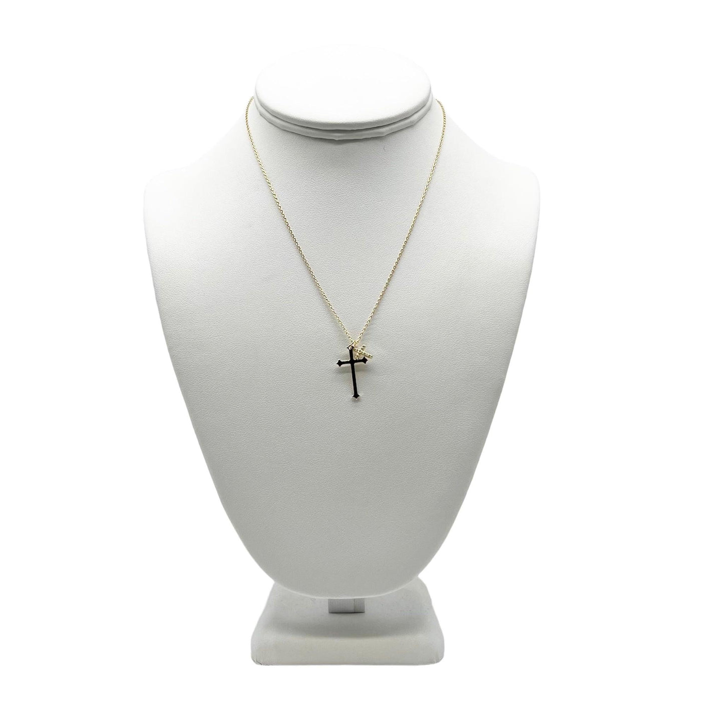 Double Cross Charm Necklace | Fruit of the Vine Boutique 