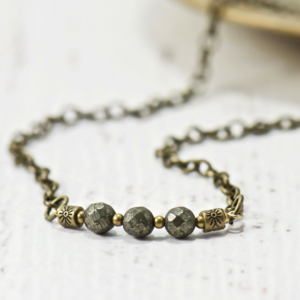 Fire Pyrite Necklace | Fruit of the Vine Boutique 