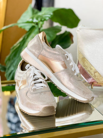 Holly Sneakers in Rose Gold | CoFi Leathers | Fruit of the Vine Boutique 