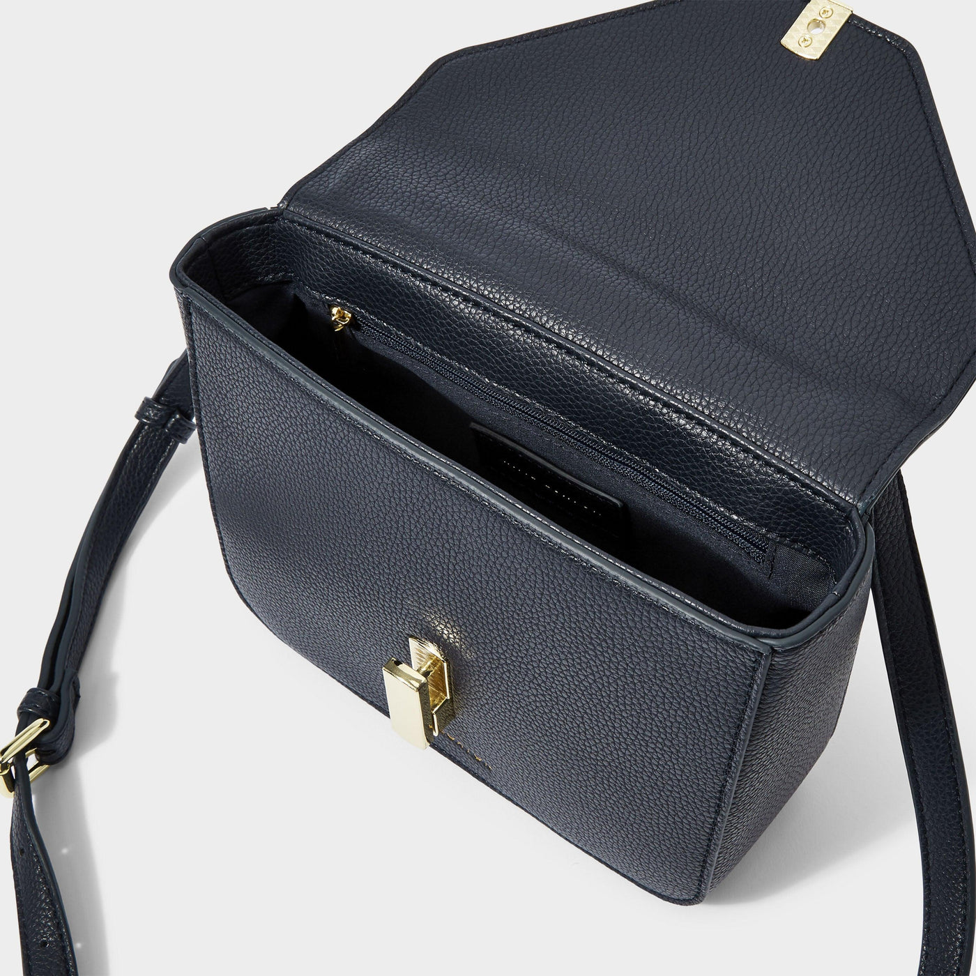 Inside look at the navy crossbody bag