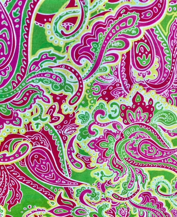 Pink paisley close up