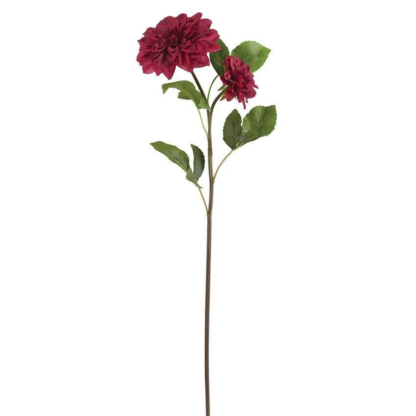 Artificial Red Dahlia Stem | Fruit of the Vine Boutique 