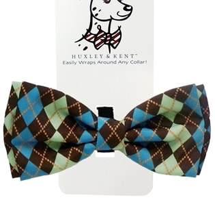 Teal Argyle Dog Bow Tie | Fruit of the Vine Boutique 