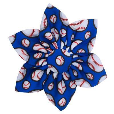 Baseball Dog Collar Pinwheel | Fruit of the Vine Boutique 