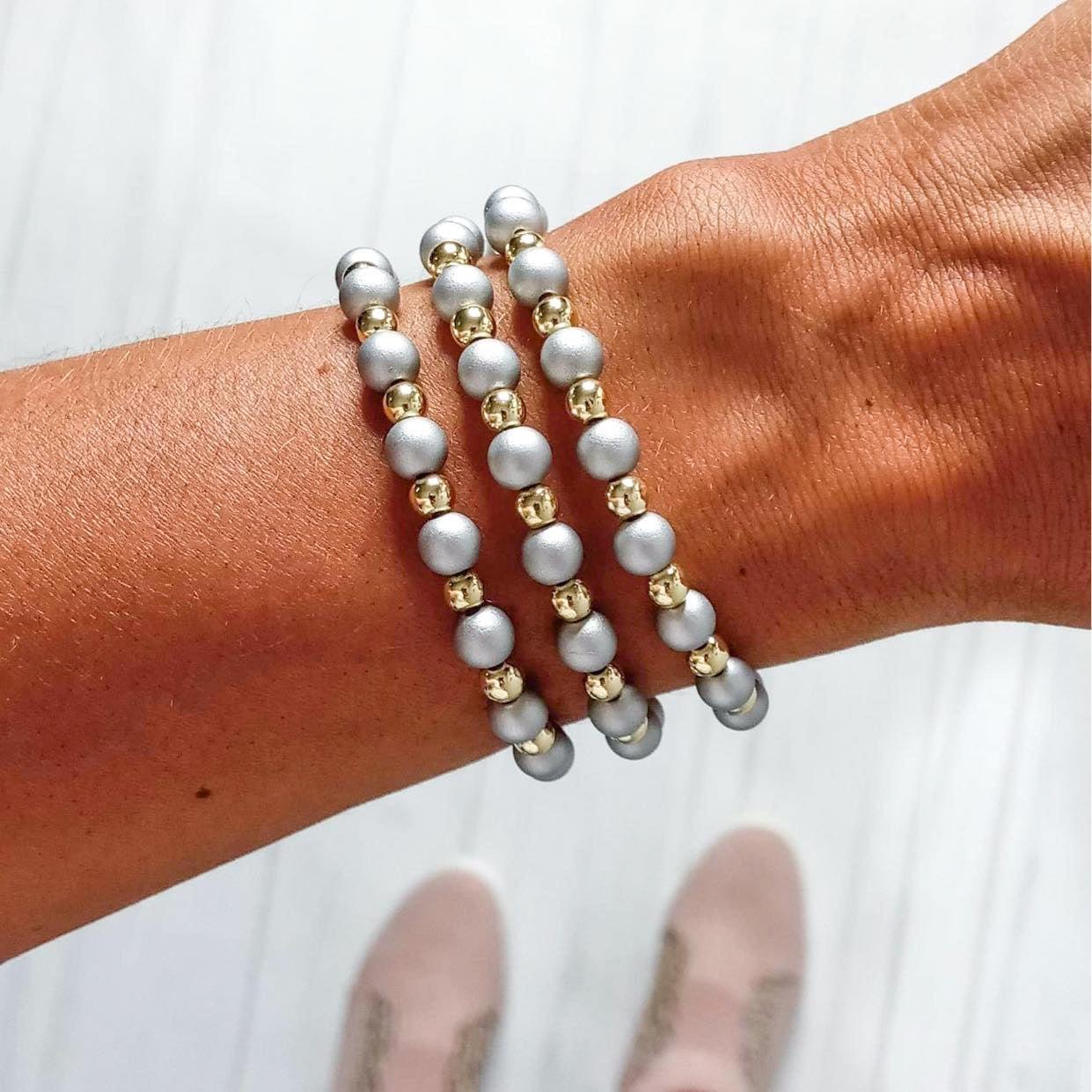 Acrylic Tube Bamboo & Heishi Shell Bracelets | Fruit of the Vine Boutique 